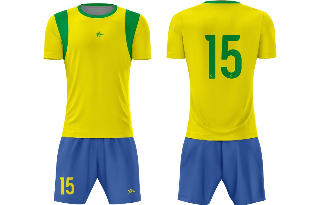 yellow soccer kit